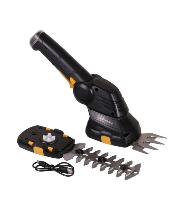 Pack cisaille à gazon 70mm et taille arbuste 120mm batterie lithium USB Texas HTG360LI