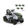 PACK Tracteur électrique à batterie à éjection latérale et mulching, 5 batteries 10Ah et chargeur rapide - EGO TR4201E