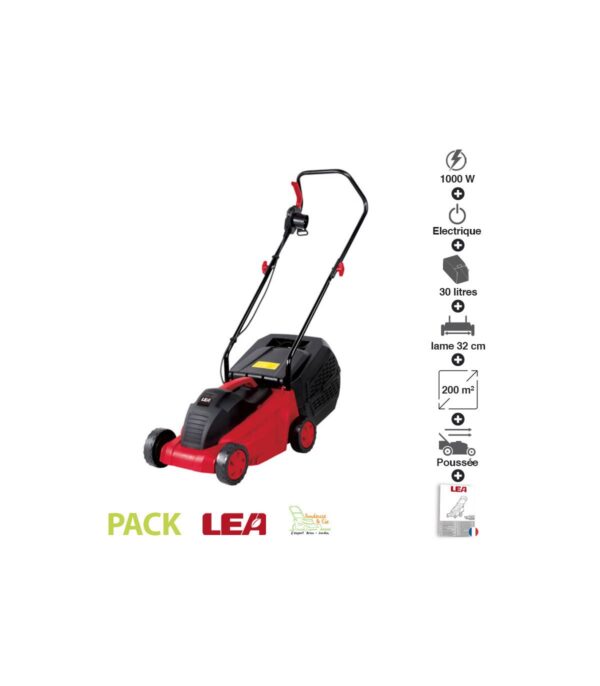 tondeuse-a-gazon-electrique-1000w-coupe-32cm-lea-le10100-32c1 Tondeuse à gazon électrique 1000W coupe 32cm LEA LE10100-32C1