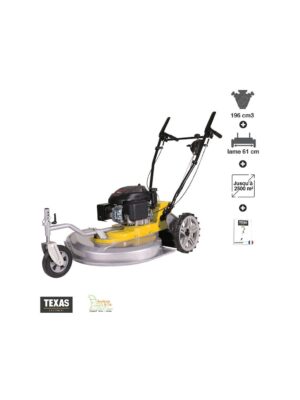 Tondeuse débroussailleuse thermique pro autotractée 4,9 cv 196 cm3 coupe 61cm TEXAS MULTICUT 610