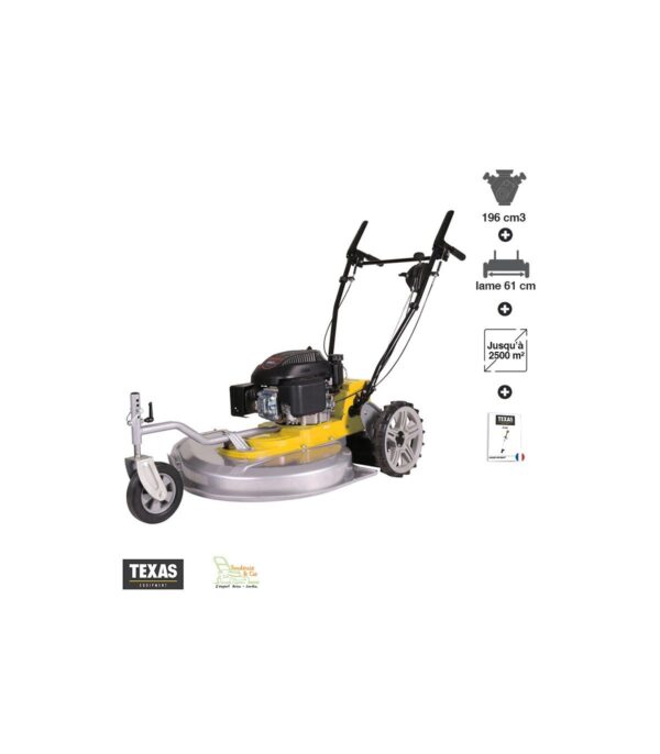 tondeuse-debroussailleuse-thermique-pro-autotractee-49-cv-196-cm3-coupe-61cm-texas-multicut-610 Tondeuse débroussailleuse thermique pro autotractée 4,9 cv 196 cm3 coupe 61cm TEXAS MULTICUT 610