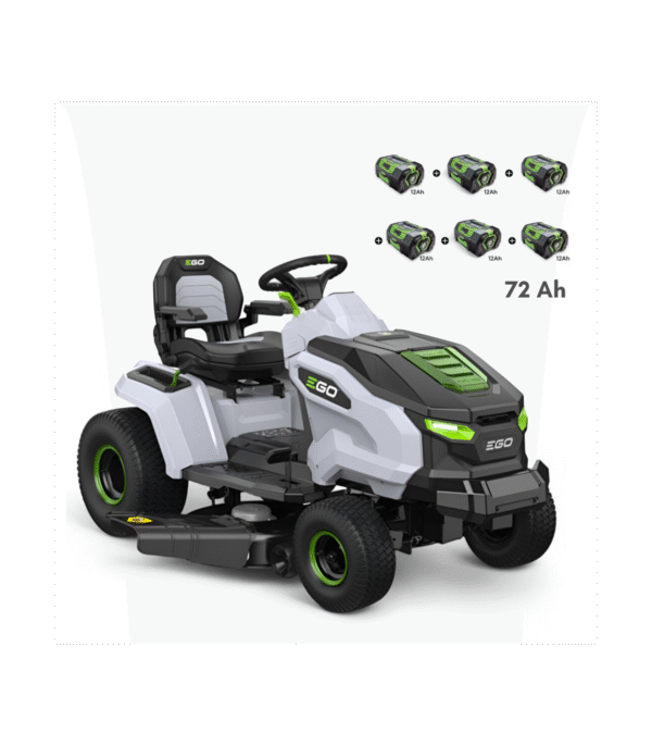 Tondeuse tracteur à batterie coupe 107 cm, 6 batteries 12Ah et chargeur 1600W - EGO TR4201E